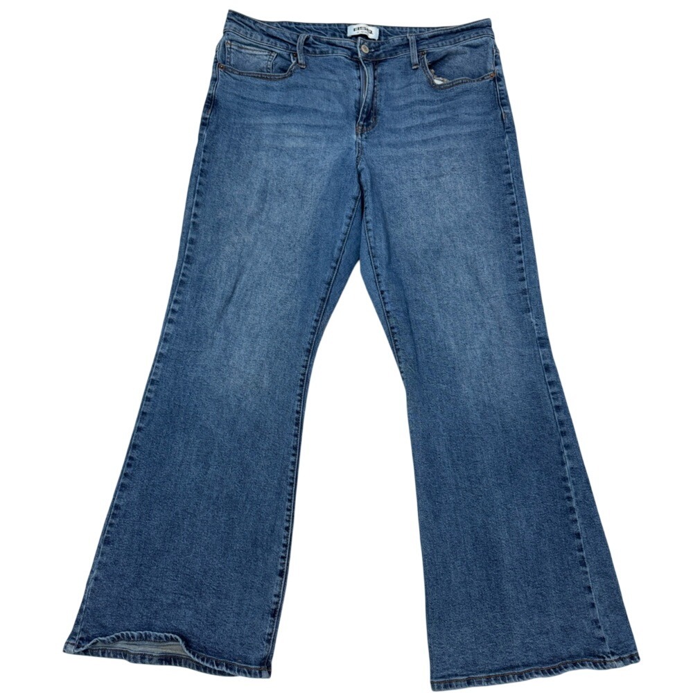 RSQ Flare Leg Jeans Medium Wash Y2K 90s Style Bootcut Denim Women's‎ Size 33